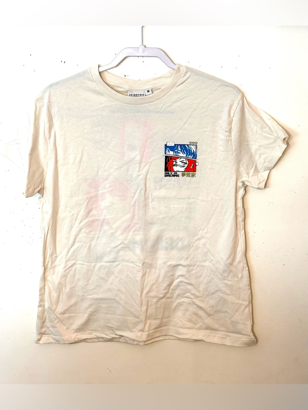 Skinny Dip London Men’s White Graphic Crew Neck T-Shirt. Size M. NWT.